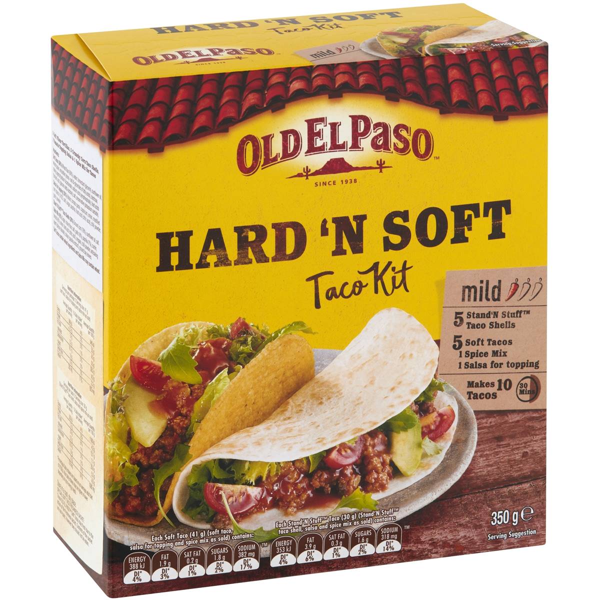 Calories in Old El Paso Hard N Soft Taco Kit calcount