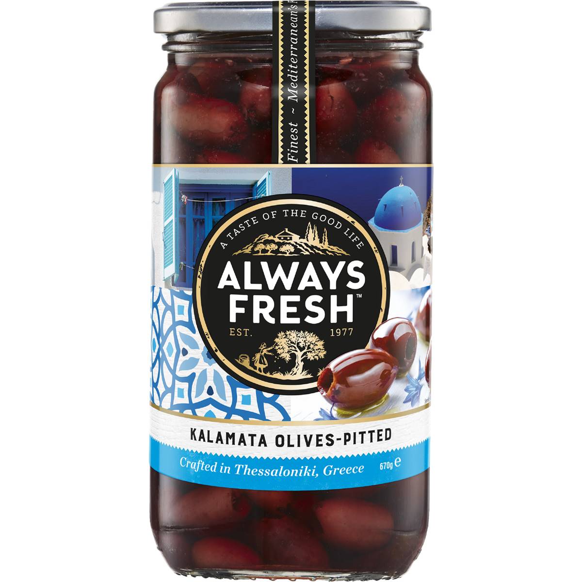 Calories in Always Fresh Pitted Kalamata Olives calcount