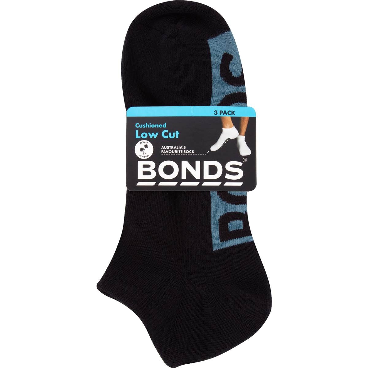 Bonds Mens Low Cut Socks Size 6-10 Assorted 3 pack