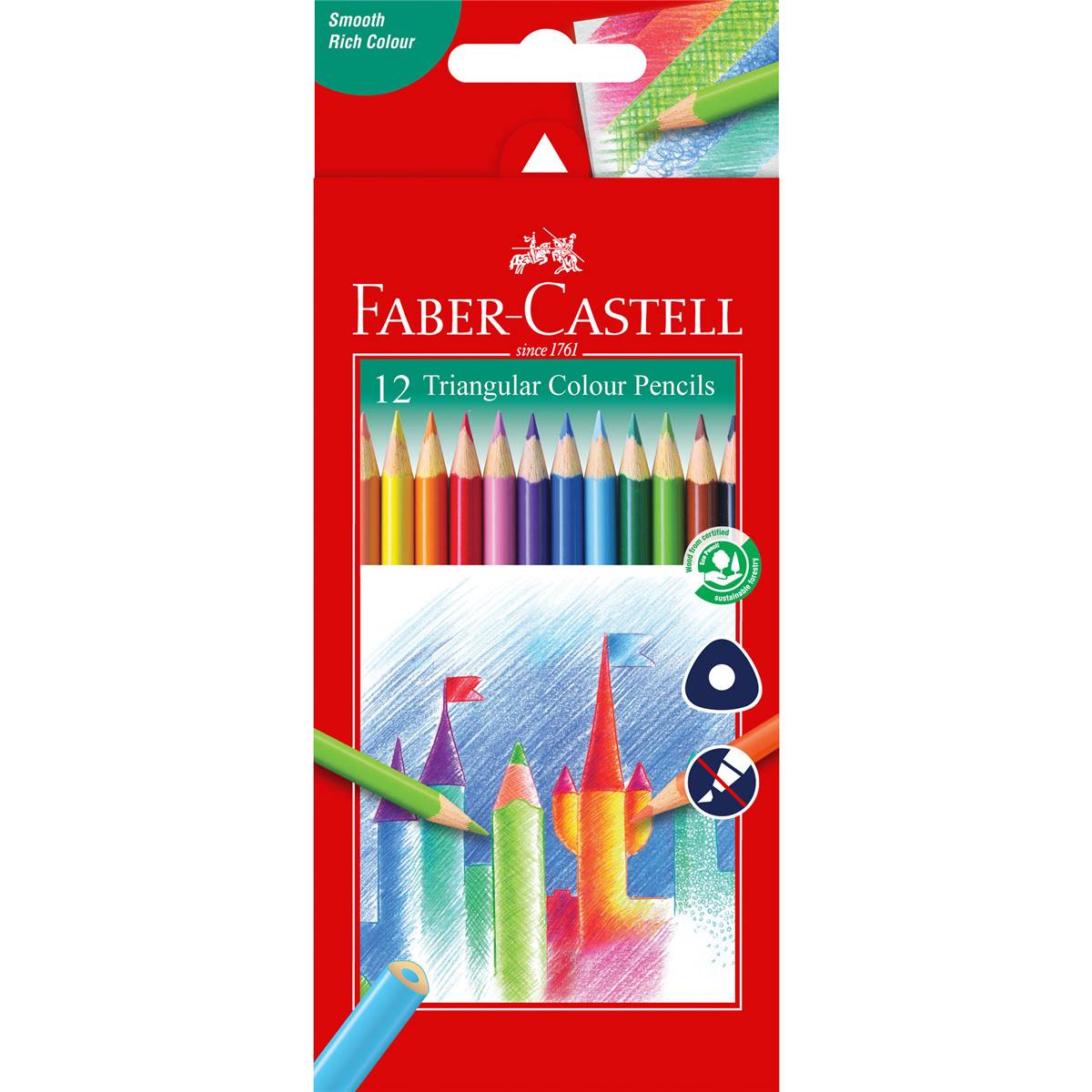 Faber-Castell Triangular Colour Pencils Tri Grip