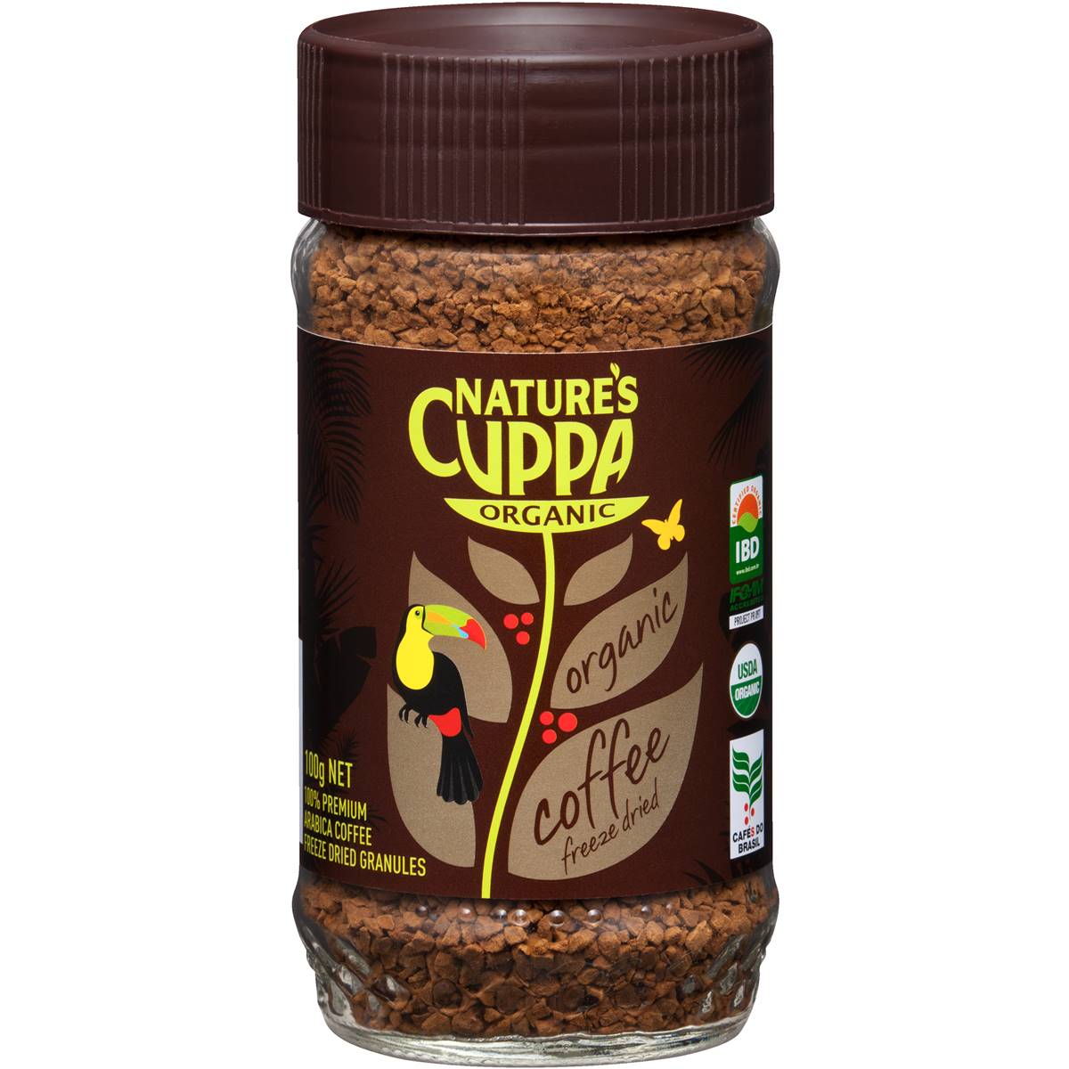 Calories in Nature's Cuppa Freeze Dried Coffee Eco Organic