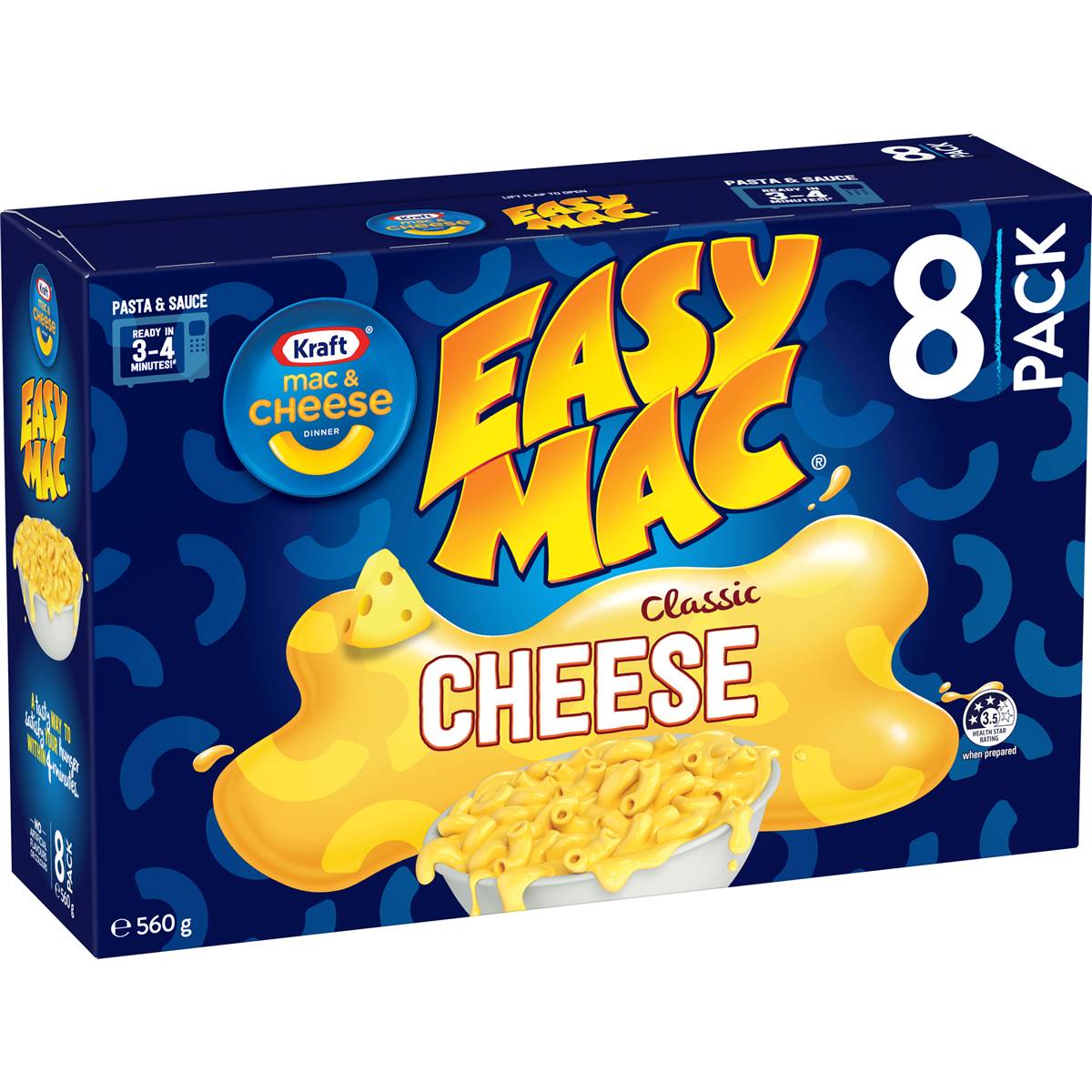 Calories in Kraft Easy Mac And Cheese Original Cheese Pasta Macaroni