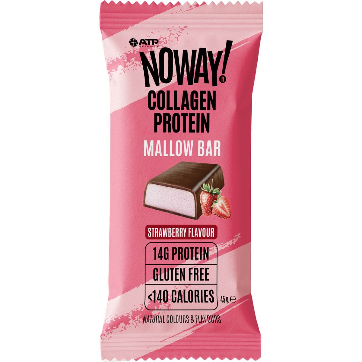 Noway Collagen Marshmallow Bar Strawberry 45g