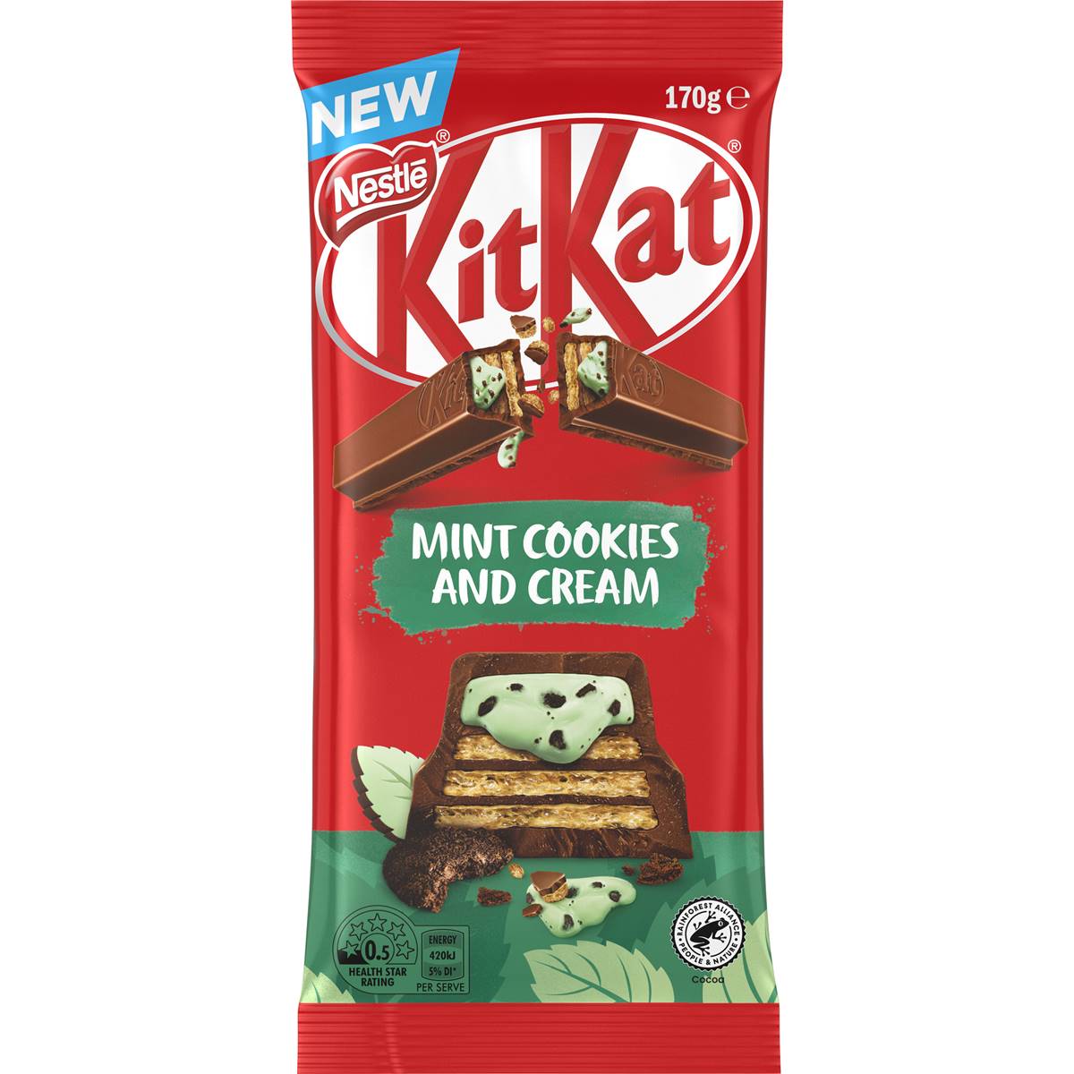 Calories in Nestle Kitkat Double Cookies & Cream calcount