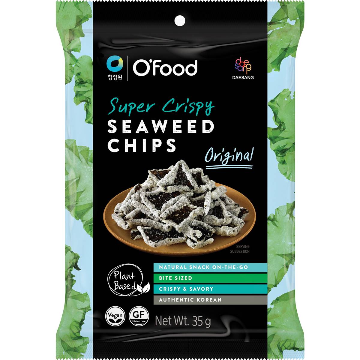 Calories in O'food Seaweed Chips Original calcount