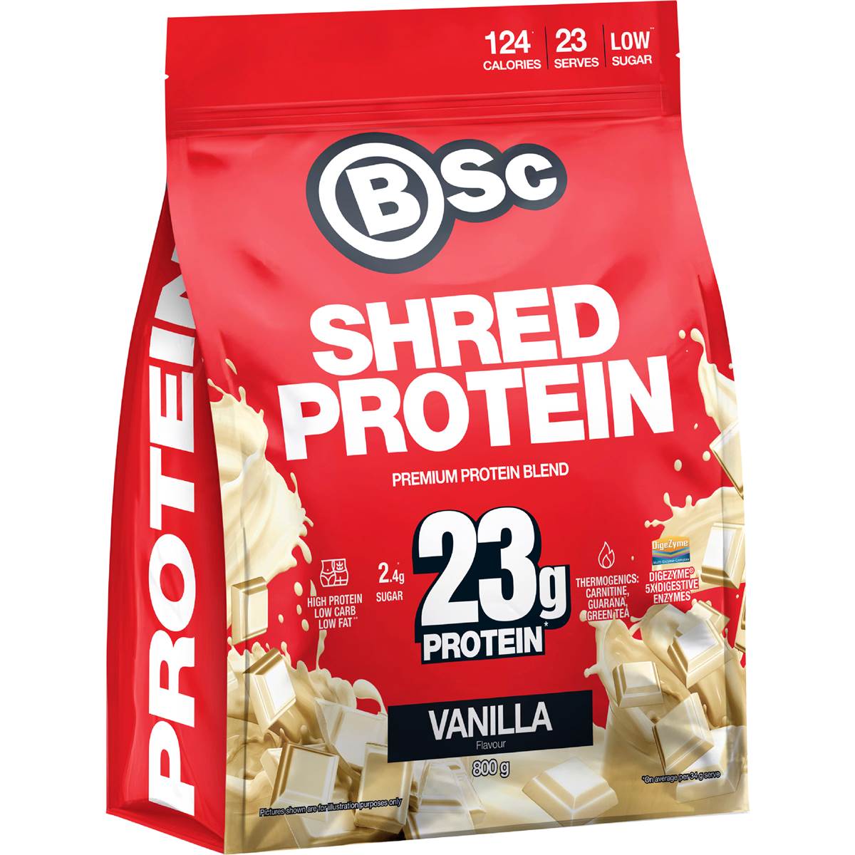 BSc Shred Protein Powder Vanilla 800g