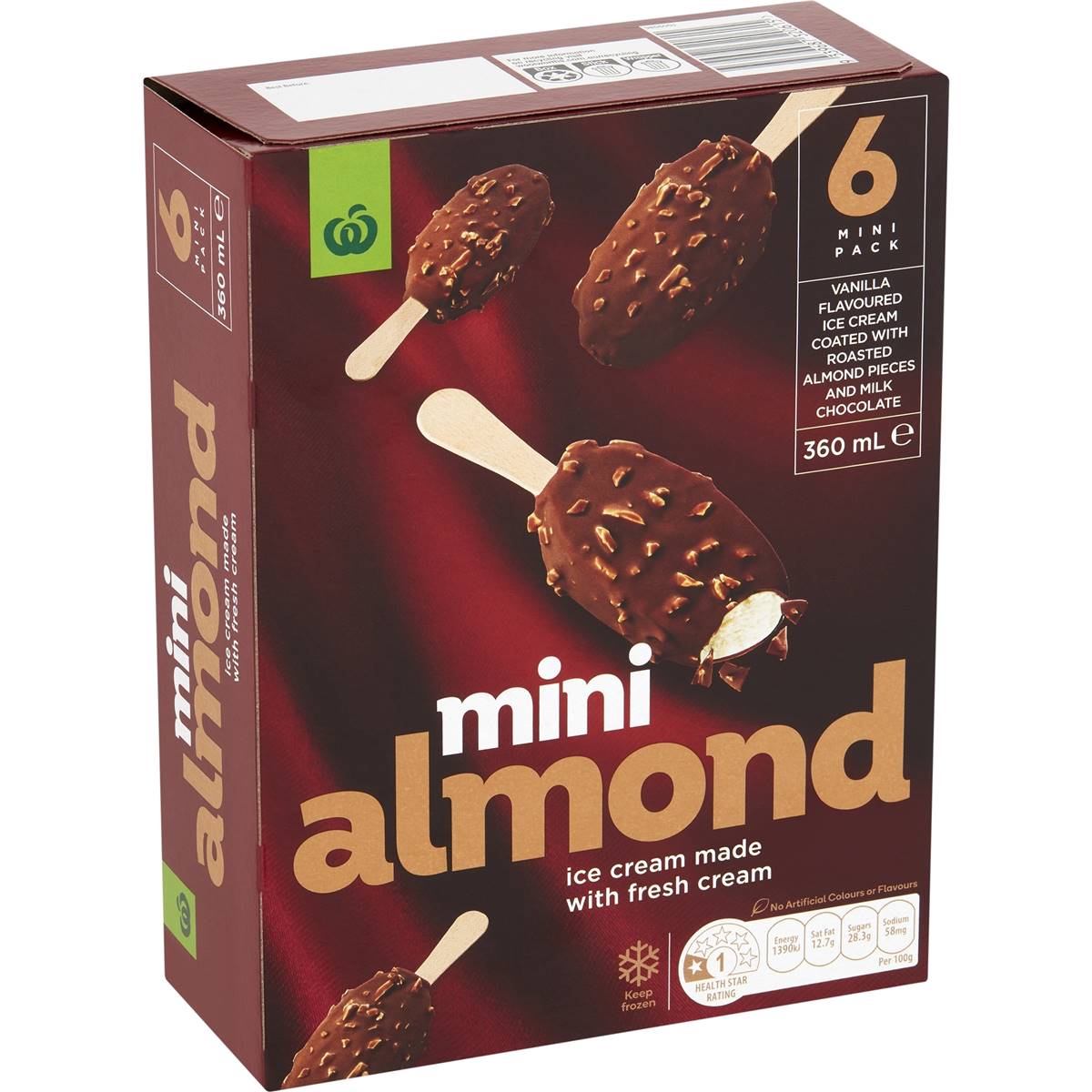 Woolworths Mini Almond Vanilla Ice Cream