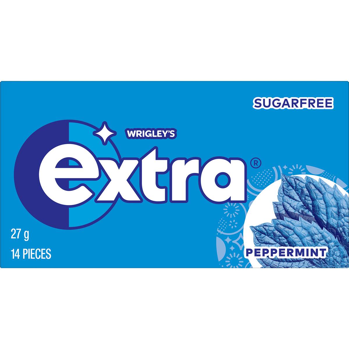 Calories in Extra Peppermint Sugar Free Chewing Gum 14pc