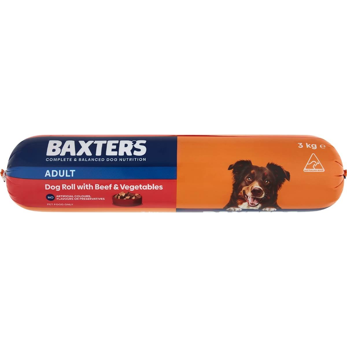 Baxter's Adult Fresh Chilled Dog Food Roll Meat With Vegetables