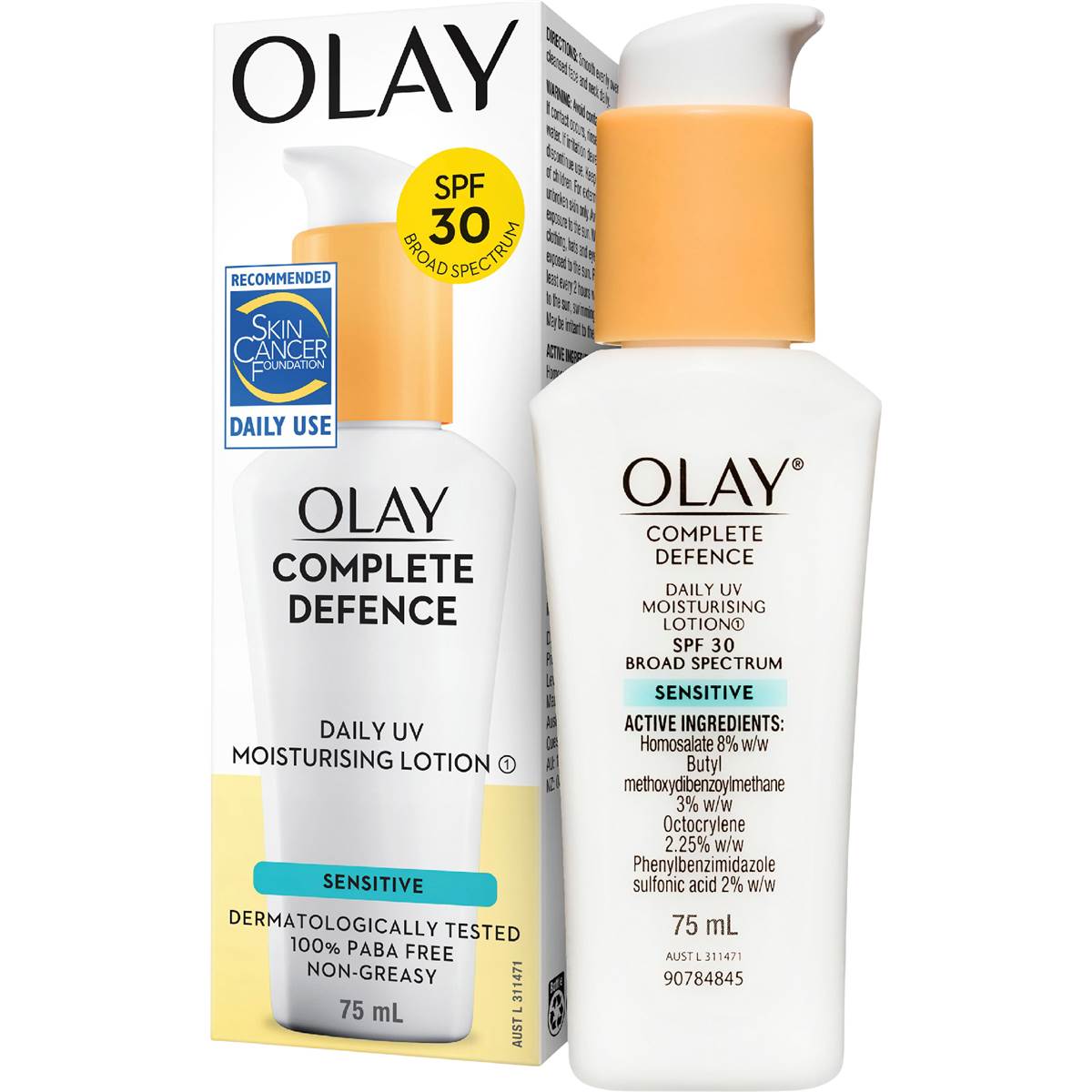 Olay Moisturising Lotion Complete Defence Sensitive SPF 30 75mL