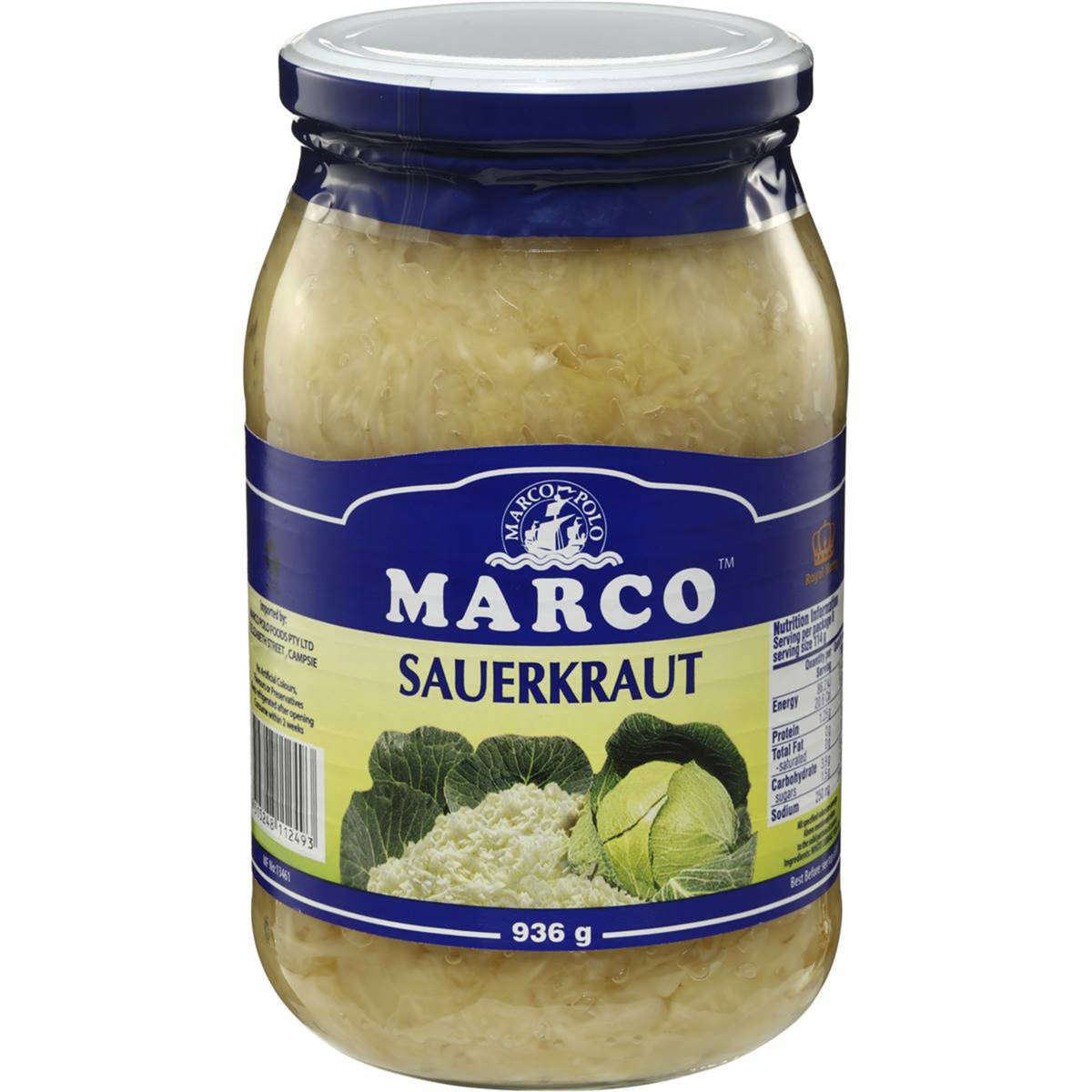 Calories in Marco Polo European Foods Sauerkraut