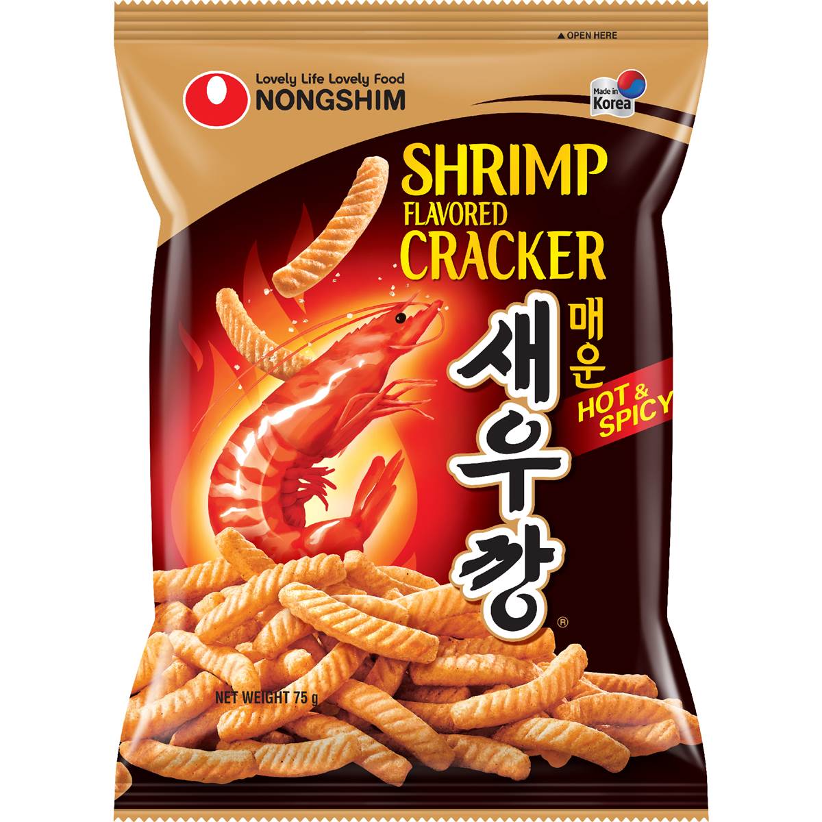 Nongshim Shrimp Flavoured Chips Hot & Spicy