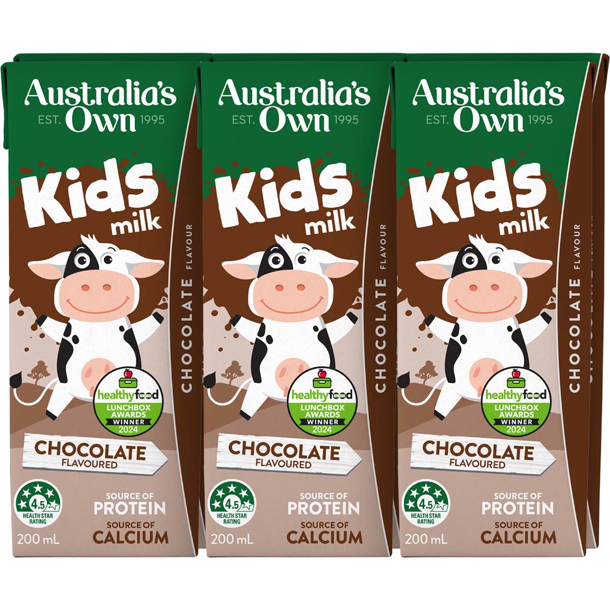Australia's Own Kid's Milk Chocolate Poppers 200mL x 6 pack