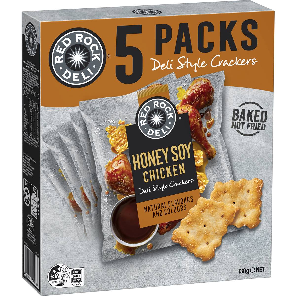 Calories in Red Rock Deli Honey Soy Chicken Gourmet Deli Style Crackers ...