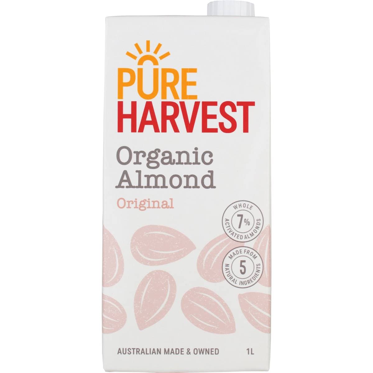 Calories in Pureharvest Organic Unsweetened Activated Almond Milk calcount