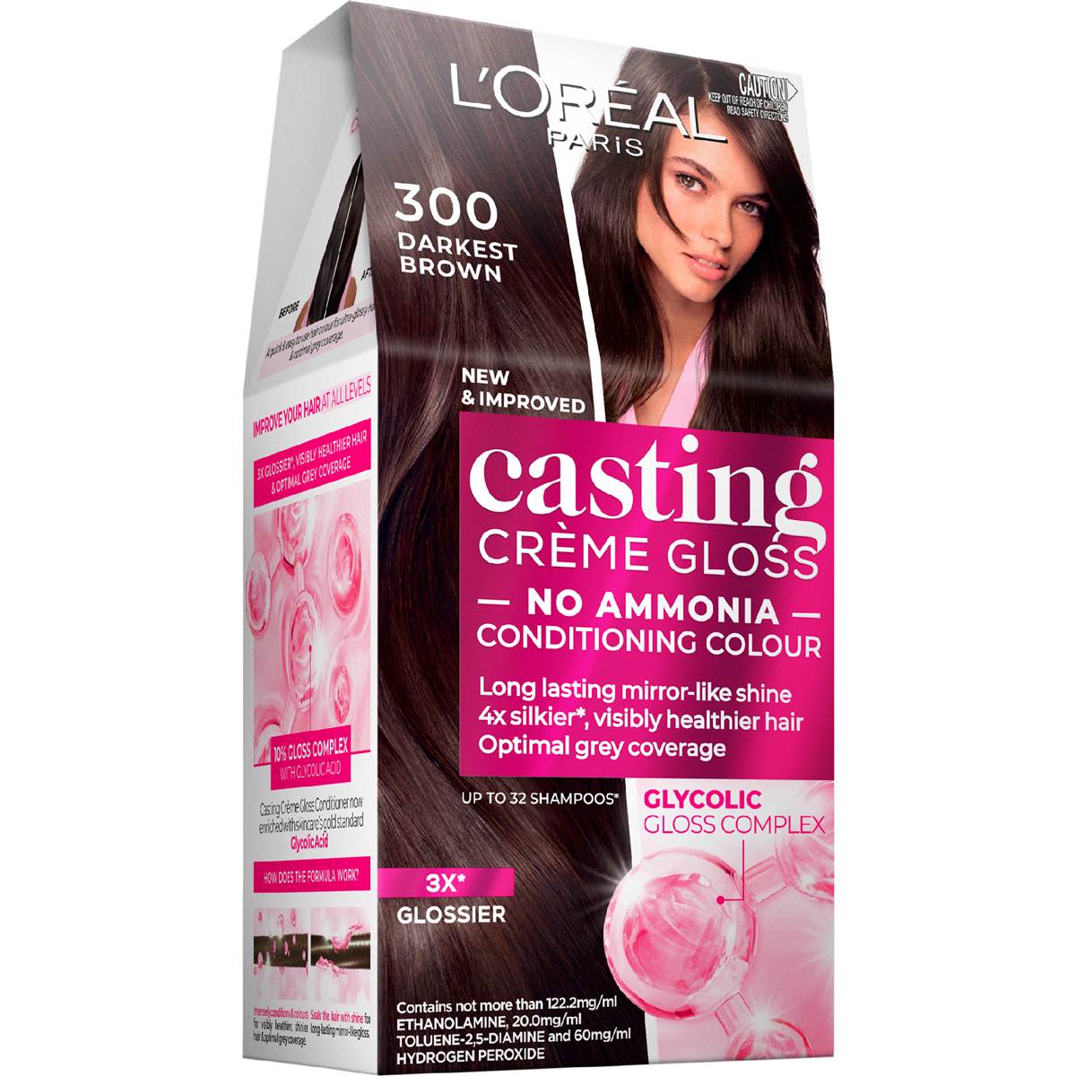 L'Oreal Paris Casting Creme Gloss Semi Permanent 300 Darkest Brown each
