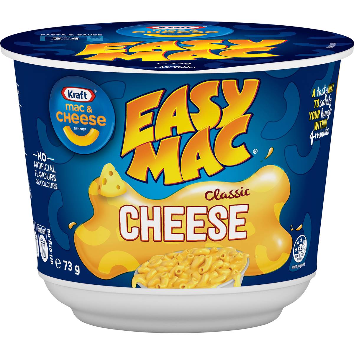 Calories in Kraft Easy Mac & Cheese Macaroni Pasta Classic Cheese Bowl