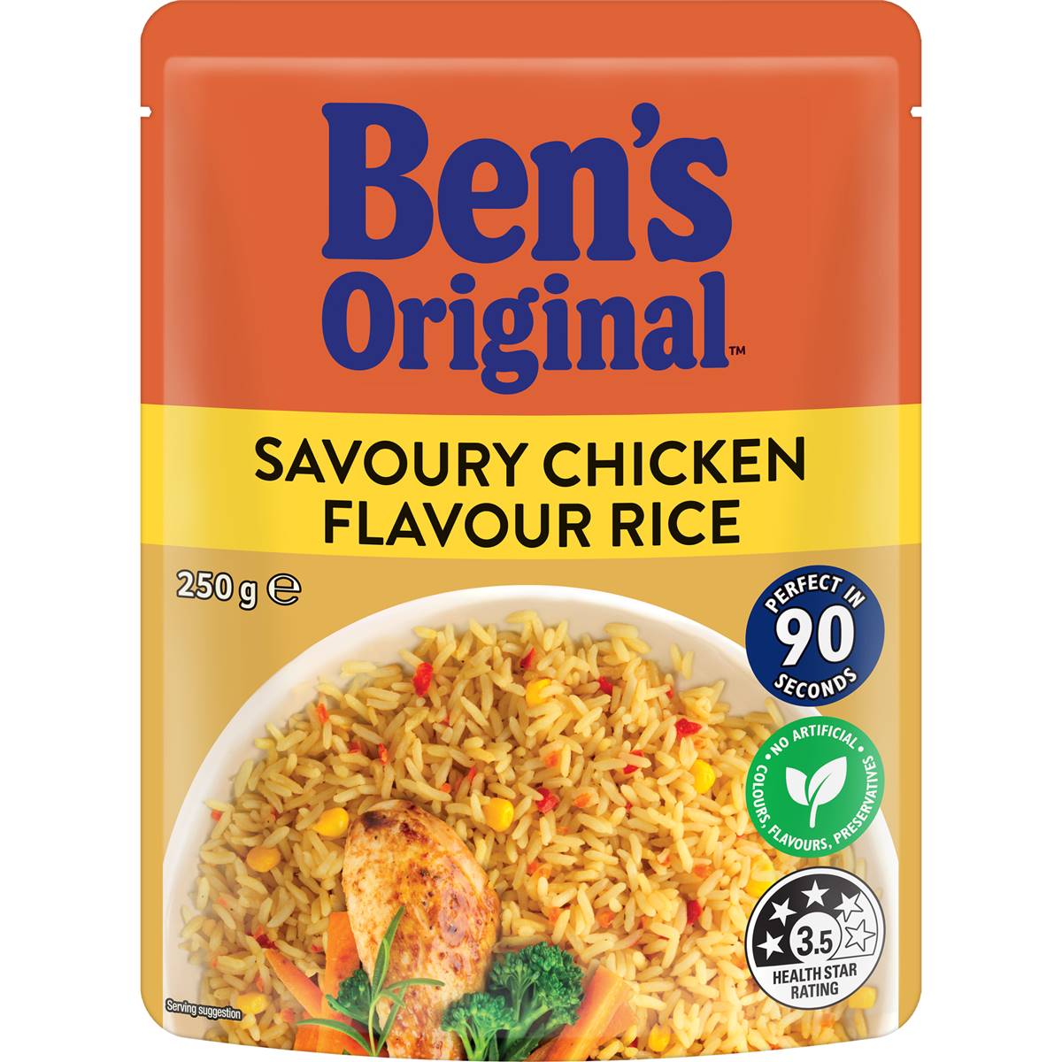 Calories in Ben's Original Savoury Chicken Flavour Microwave Rice Pouch