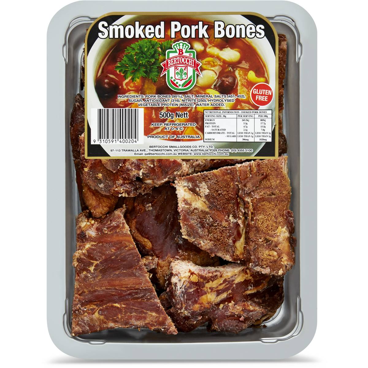 Bertocchi Pork Bones Smoked 500g | Woolworths