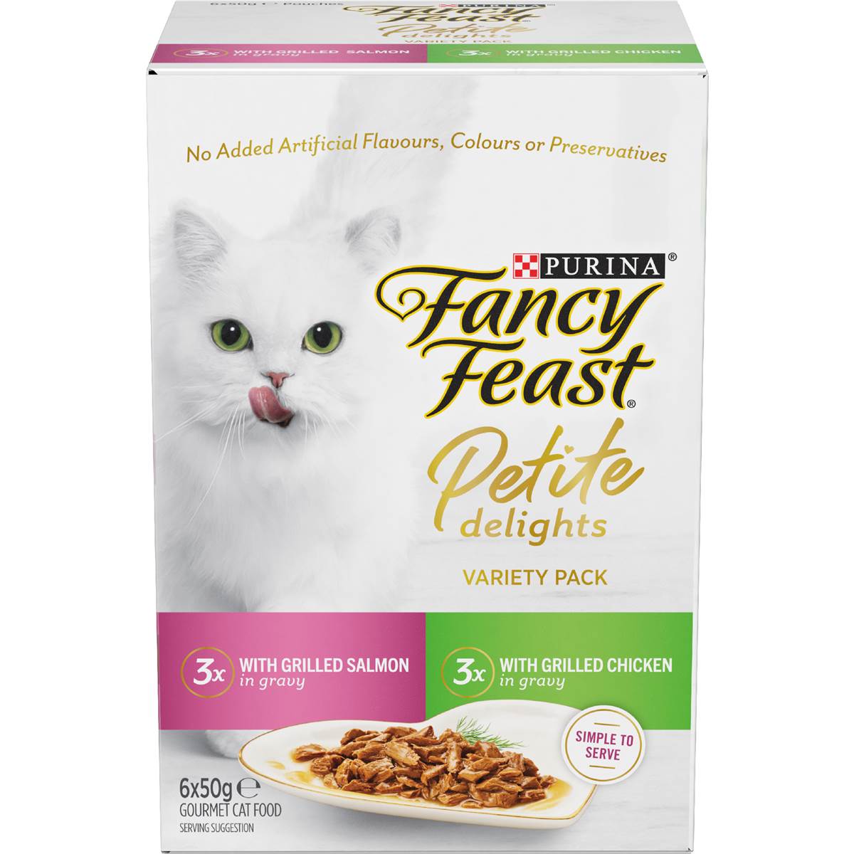 Fancy Feast Petite Delights Chicken & Salmon Wet Cat Food 50g x 6 pack