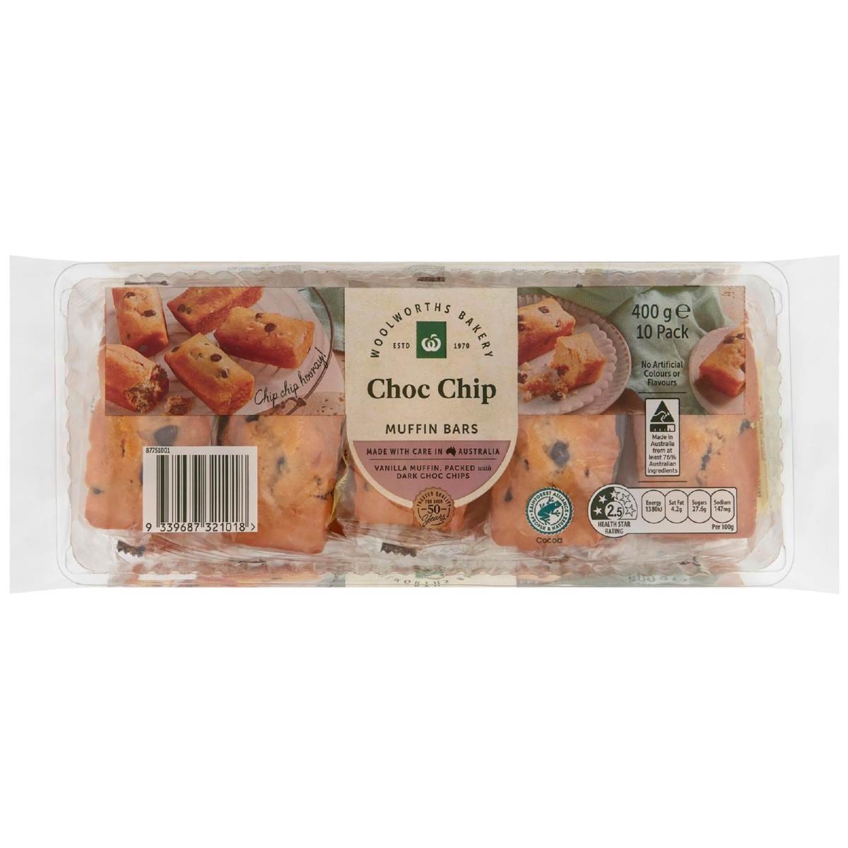 Woolworths Choc Chip Muffin Bar