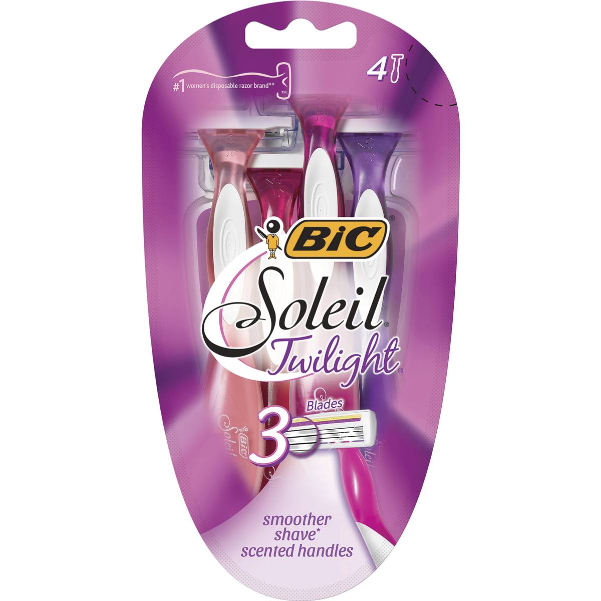 BIC Razor Disposable Soleil Twilight Lavender 4 pack – Woolworths