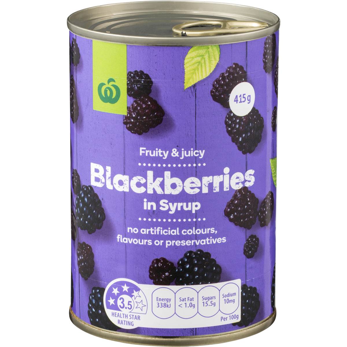 Calories in Woolworths Blackberries In Syrup