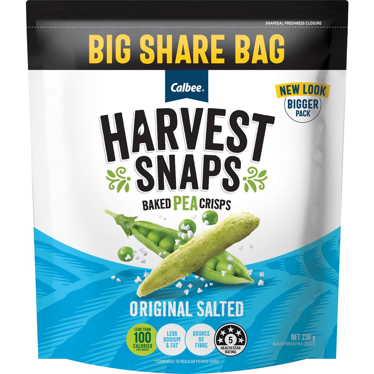 Harvest Snaps Baked Pea Crisps Original Salted