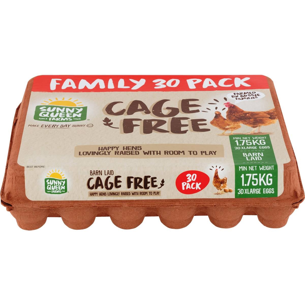 Sunny Queen 30 Extra Large Cage Free Eggs