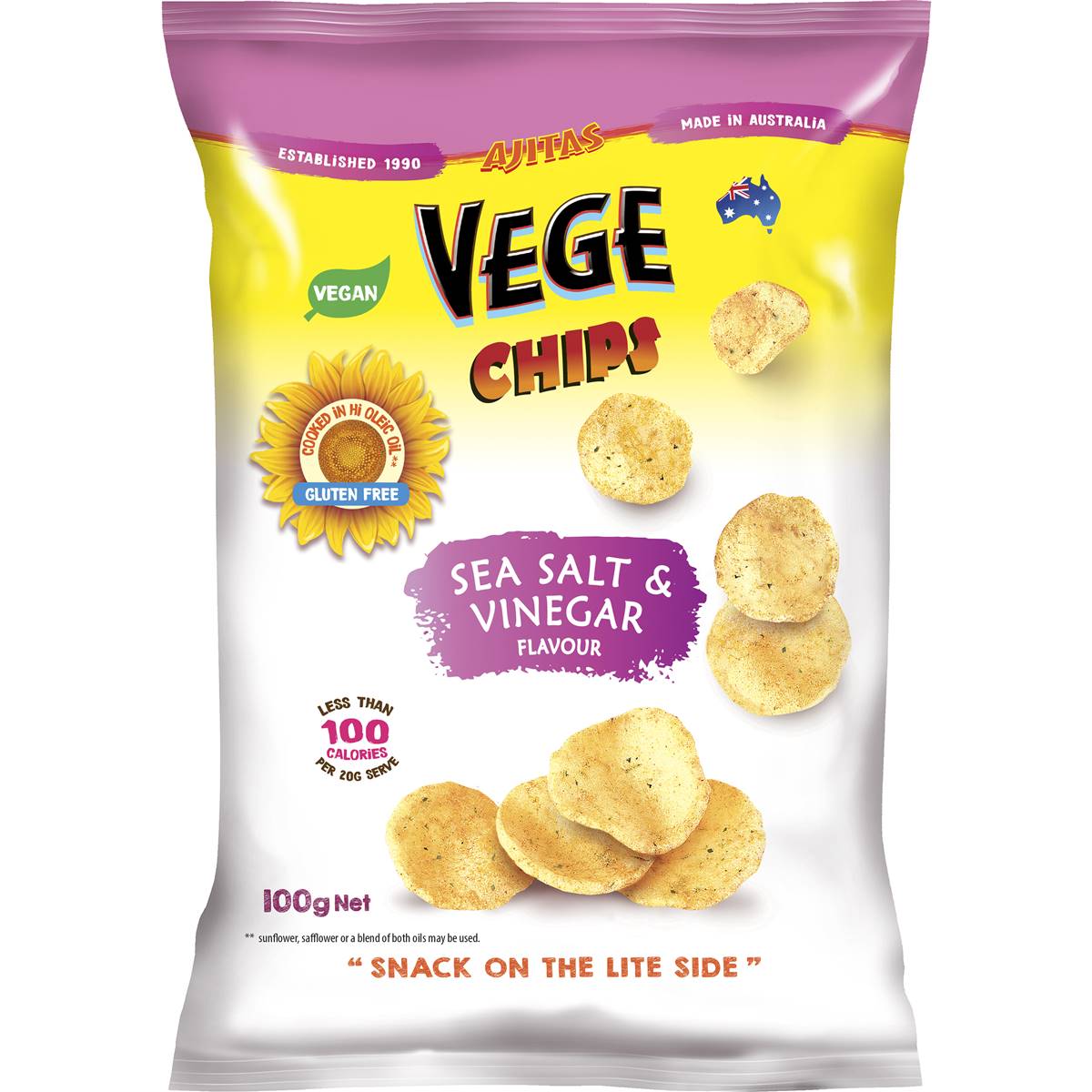 Calories in Vege Chips Salt & Vinegar