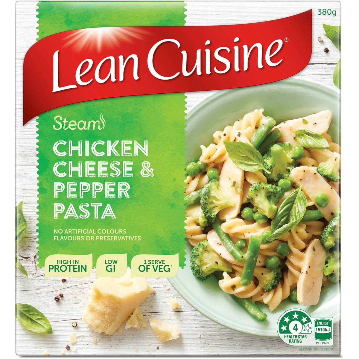 Calories in Lean Cuisine Steam Chicken Cheese & Pepper Pasta calcount