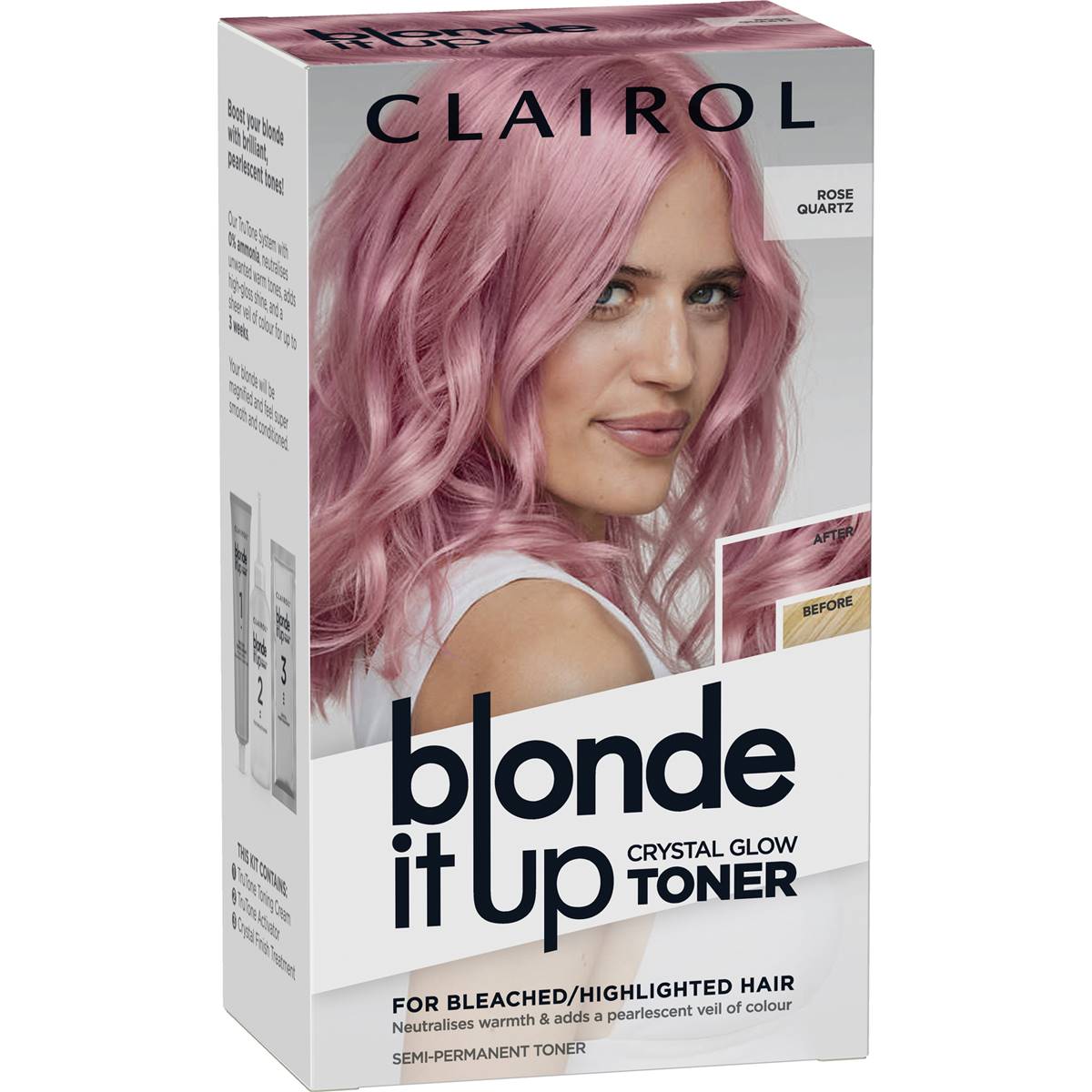 Clairol Blonde It Up Toner Rose Quartz Semi Permanent each