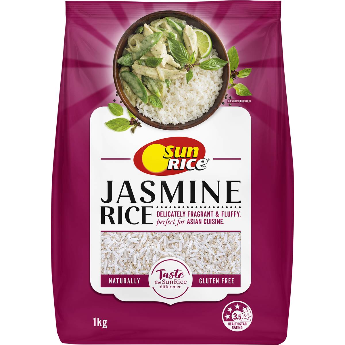 Calories in Sunrice Rice Jasmine