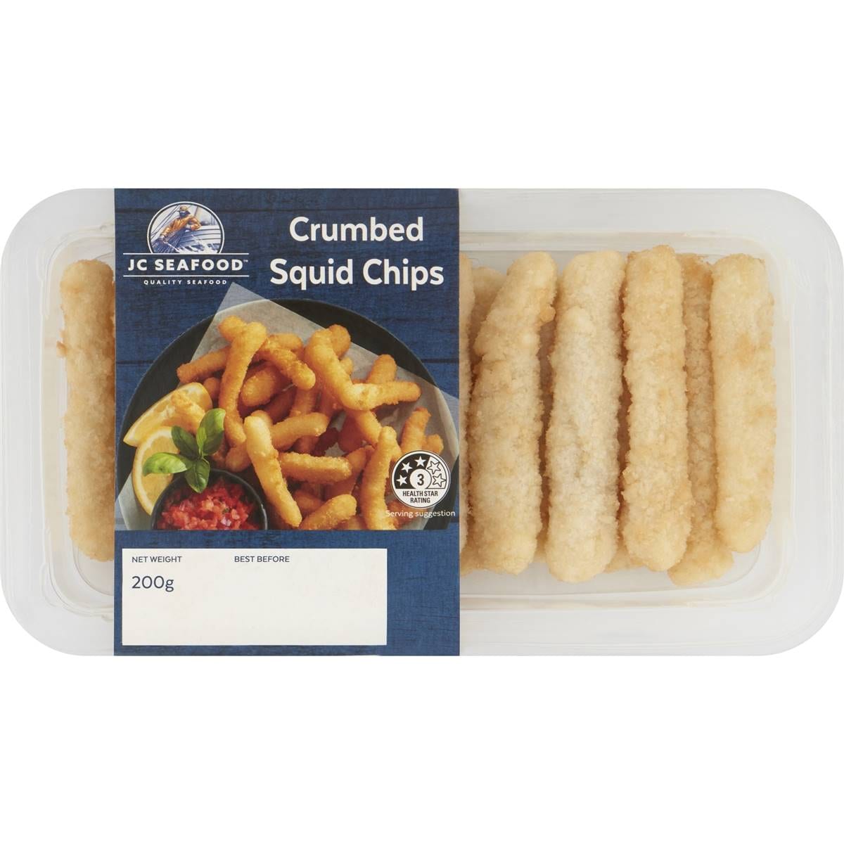 Calories in Jc Seafood Squid Chips calcount