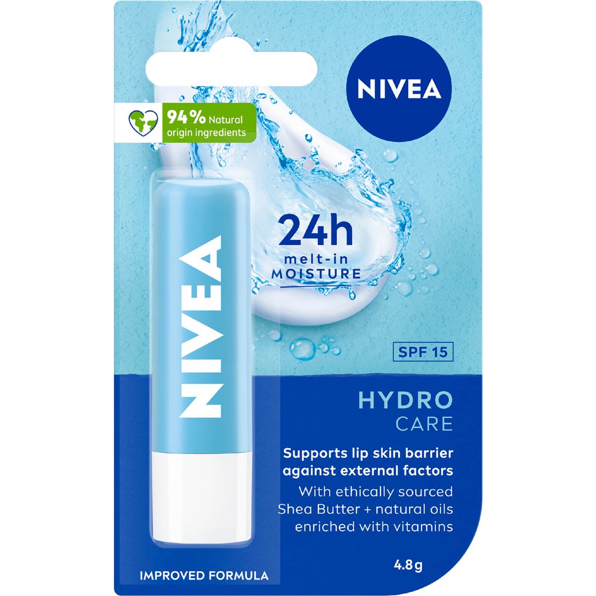 Nivea Hydrocare Lip Balm SPF 15 4.8g