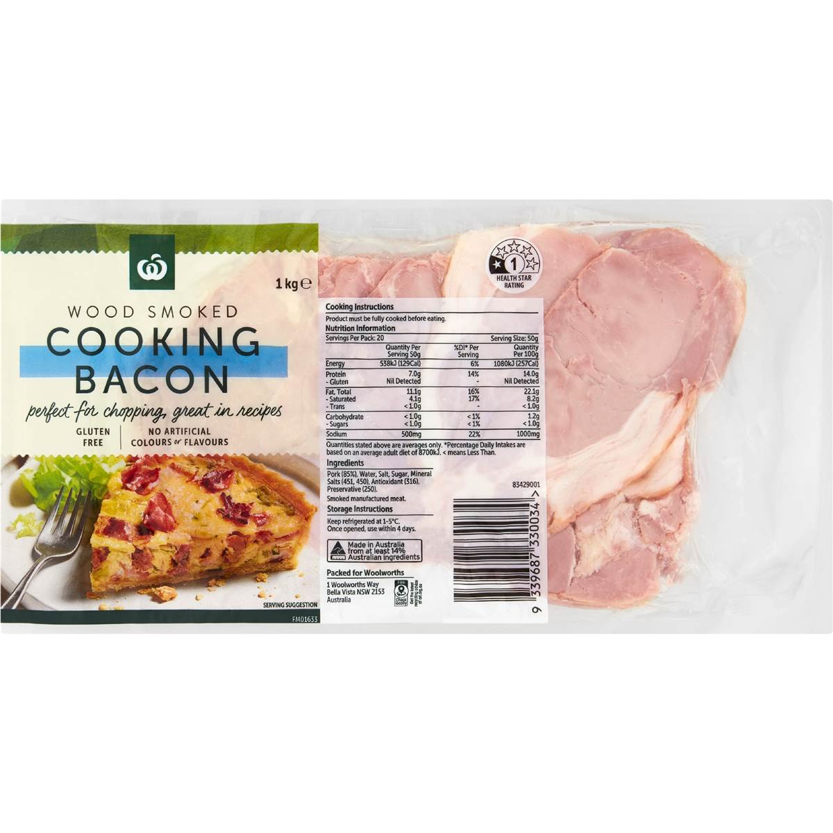 Woolworths Cooking Bacon