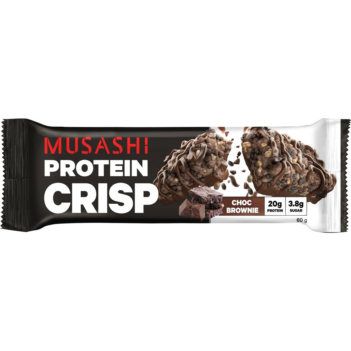 Musashi Protein Crisp Choc Brownie 60g – Woolworths