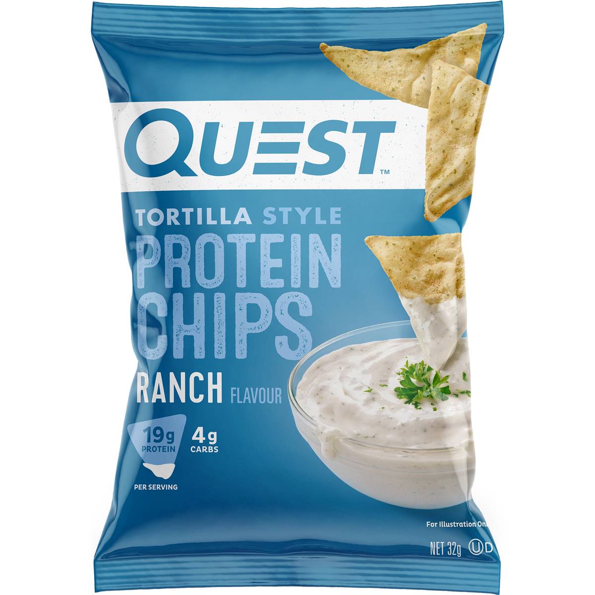 Quest Tortila Style Protein Chips Ranch Flavour