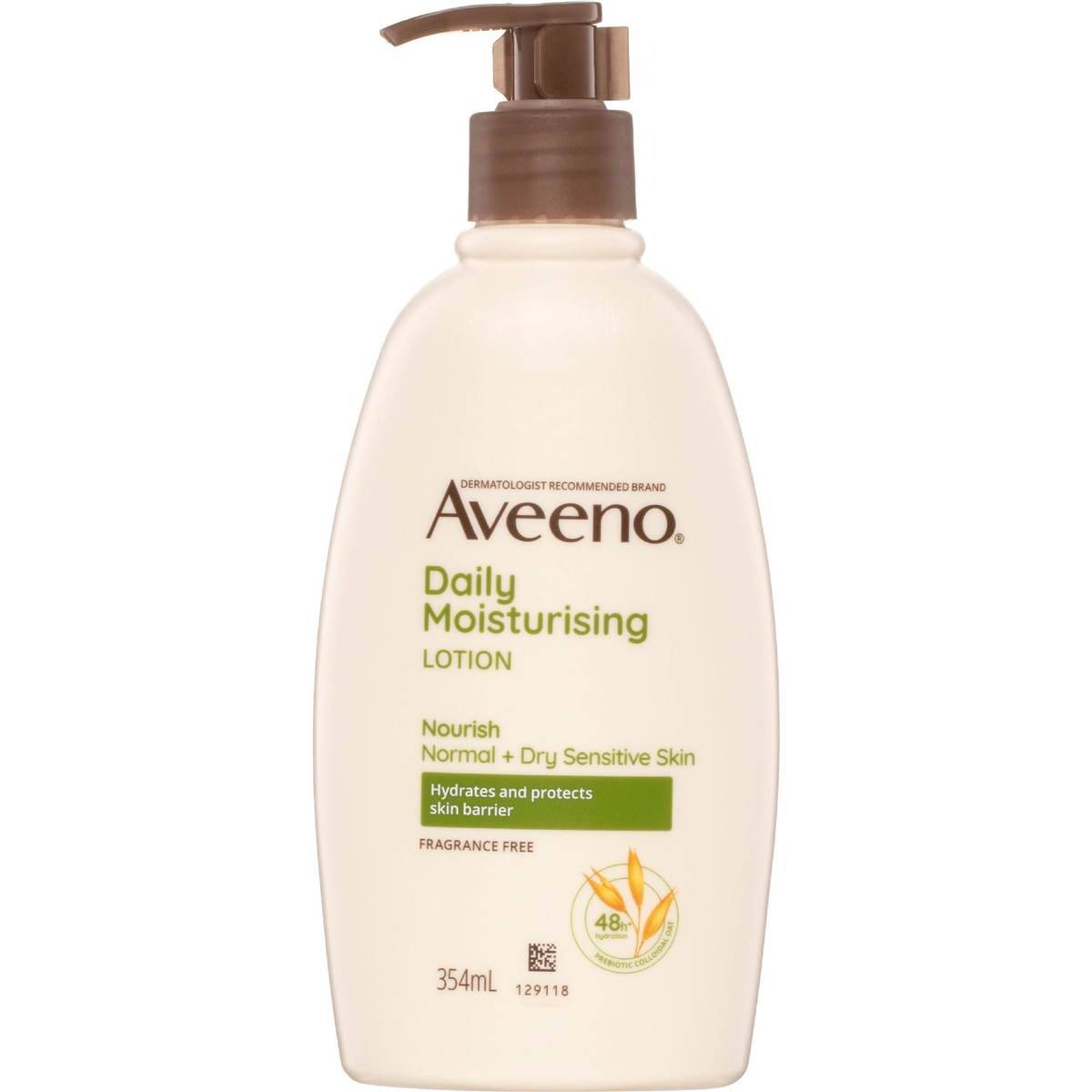 Aveeno Daily Moisturising Body Lotion Fragrance Free Sensitive Skin 354mL