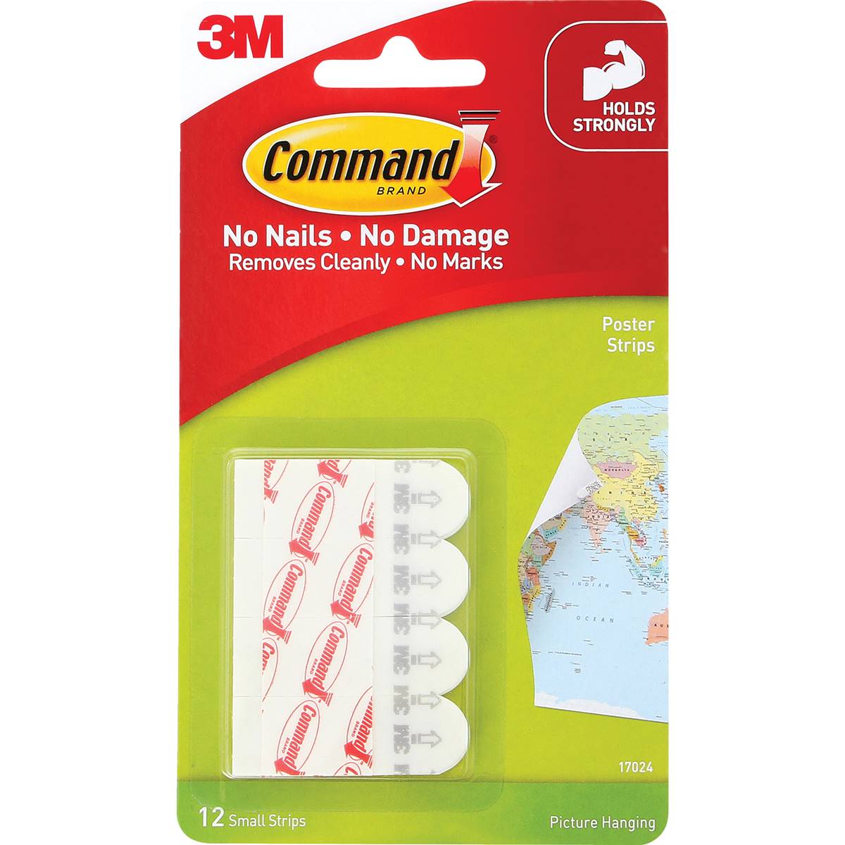 3M Command Adhesive Poster Strips Small
