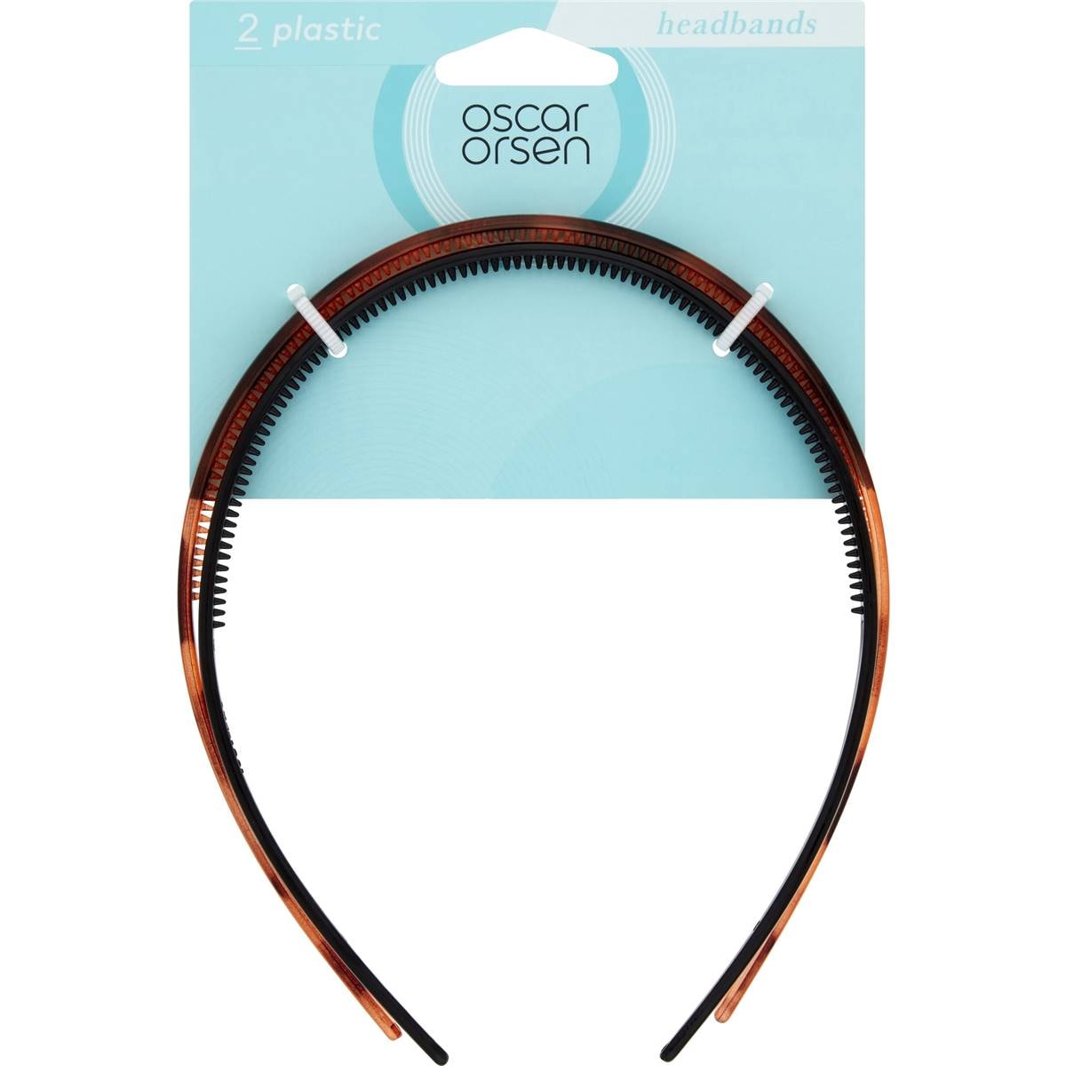 Oscar Orsen Plastic Headband Black & Brown Tortoise