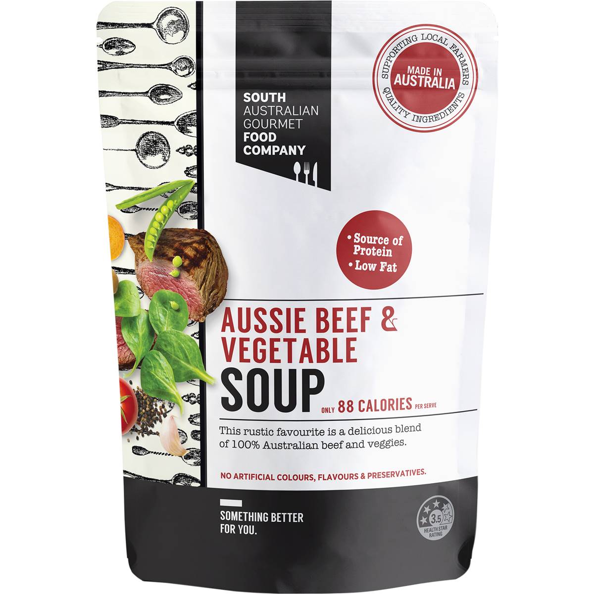 South Australian Gourmet Food Company Aussie Beef & Vegetable Soup Pouch