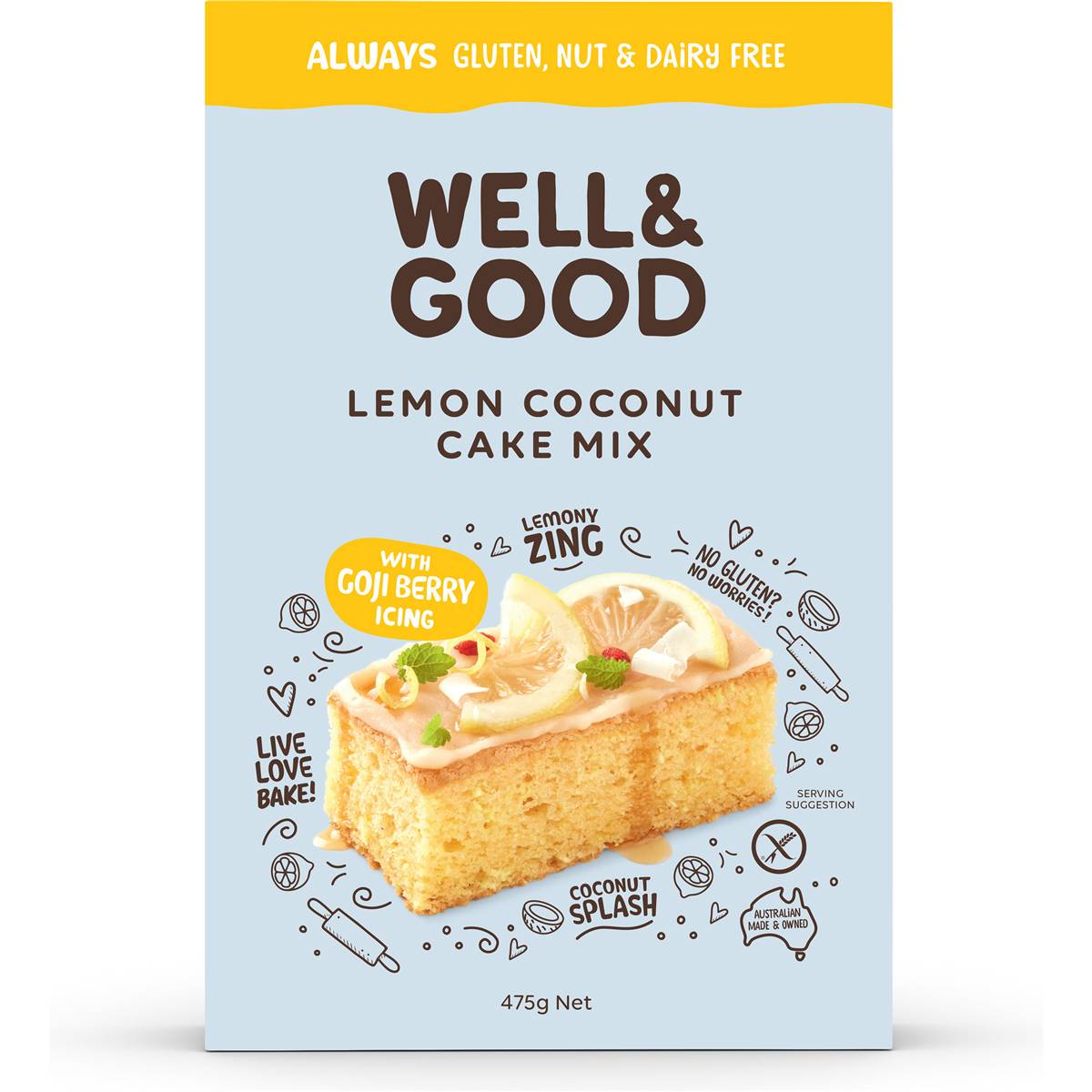 Well & Good Lemon Coconut Cake Mix