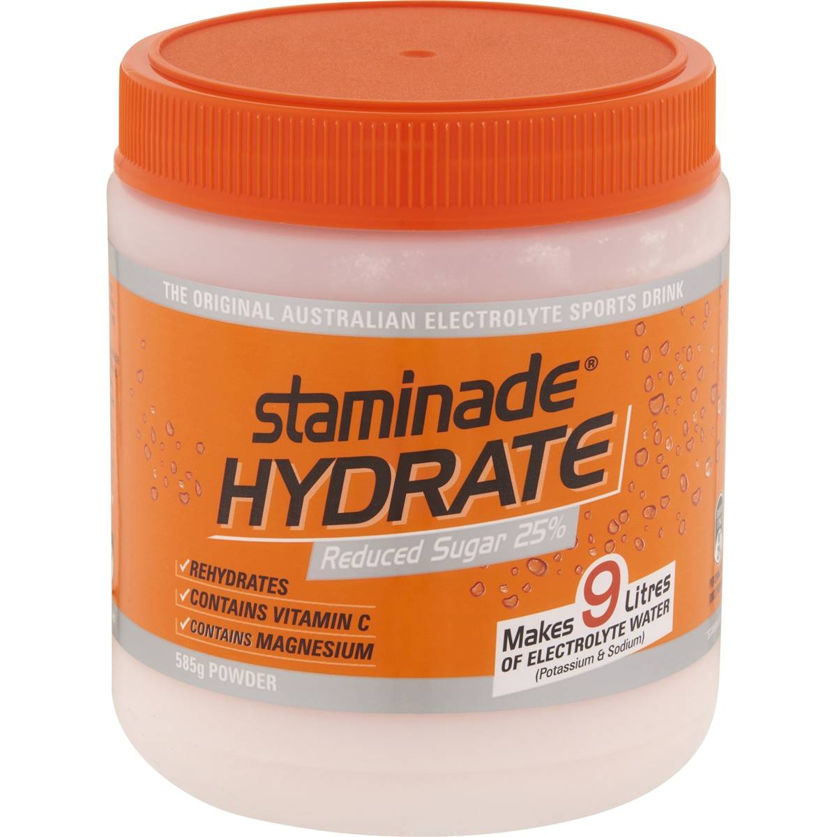 Calories in Staminade Hydrate Electrolyte Powder Orange