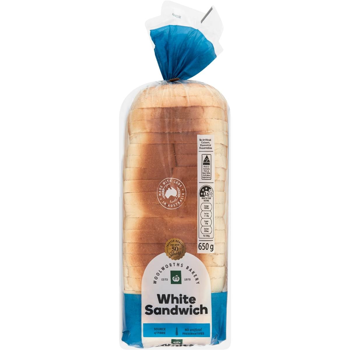 Woolworths White Sandwich Bread Loaf