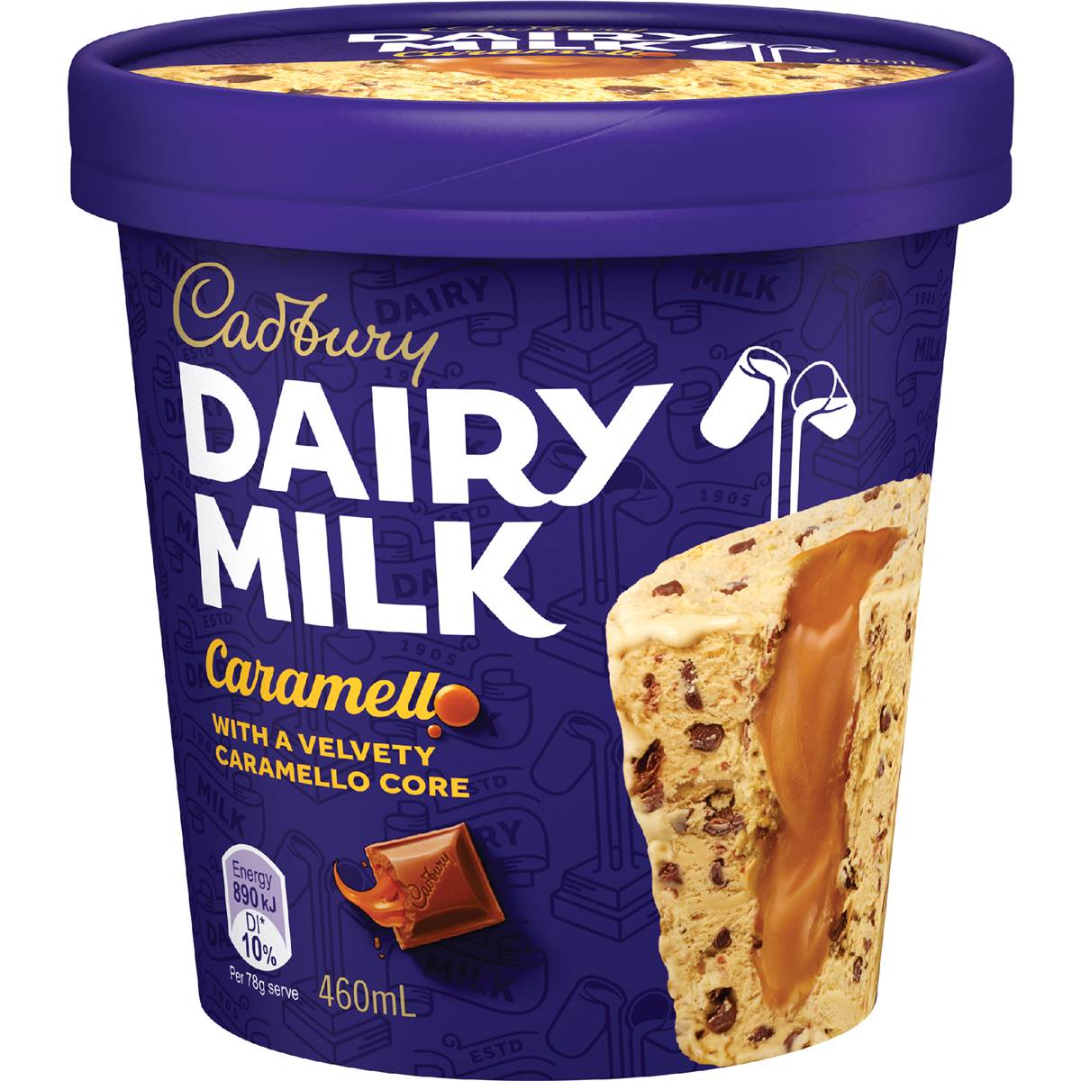 275 calories in Cadbury Dairy Milk Ice Cream Caramello (100g) calcount