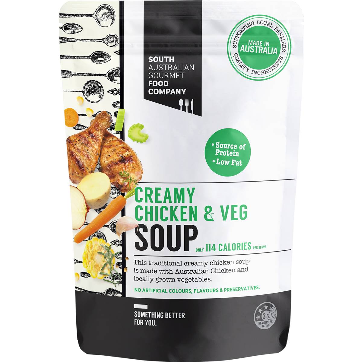 South Australian Gourmet Food Company Creamy Chicken & Vegetable Soup Pouch