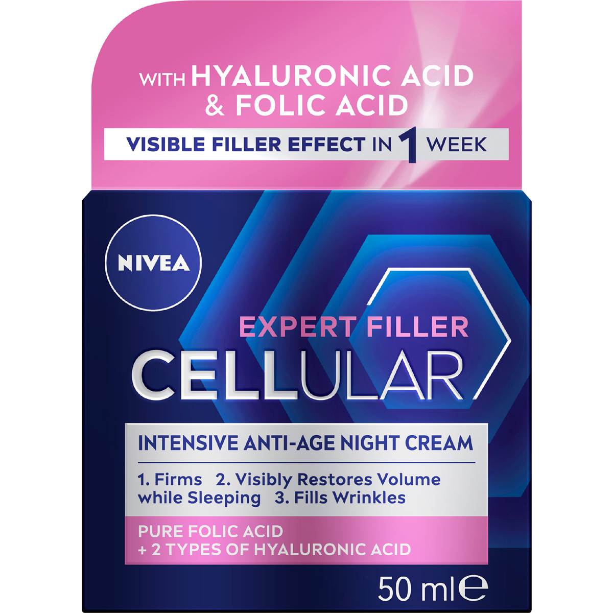 Nivea Cellular Filler Expert Night Facial Moisturising Cream 50mL