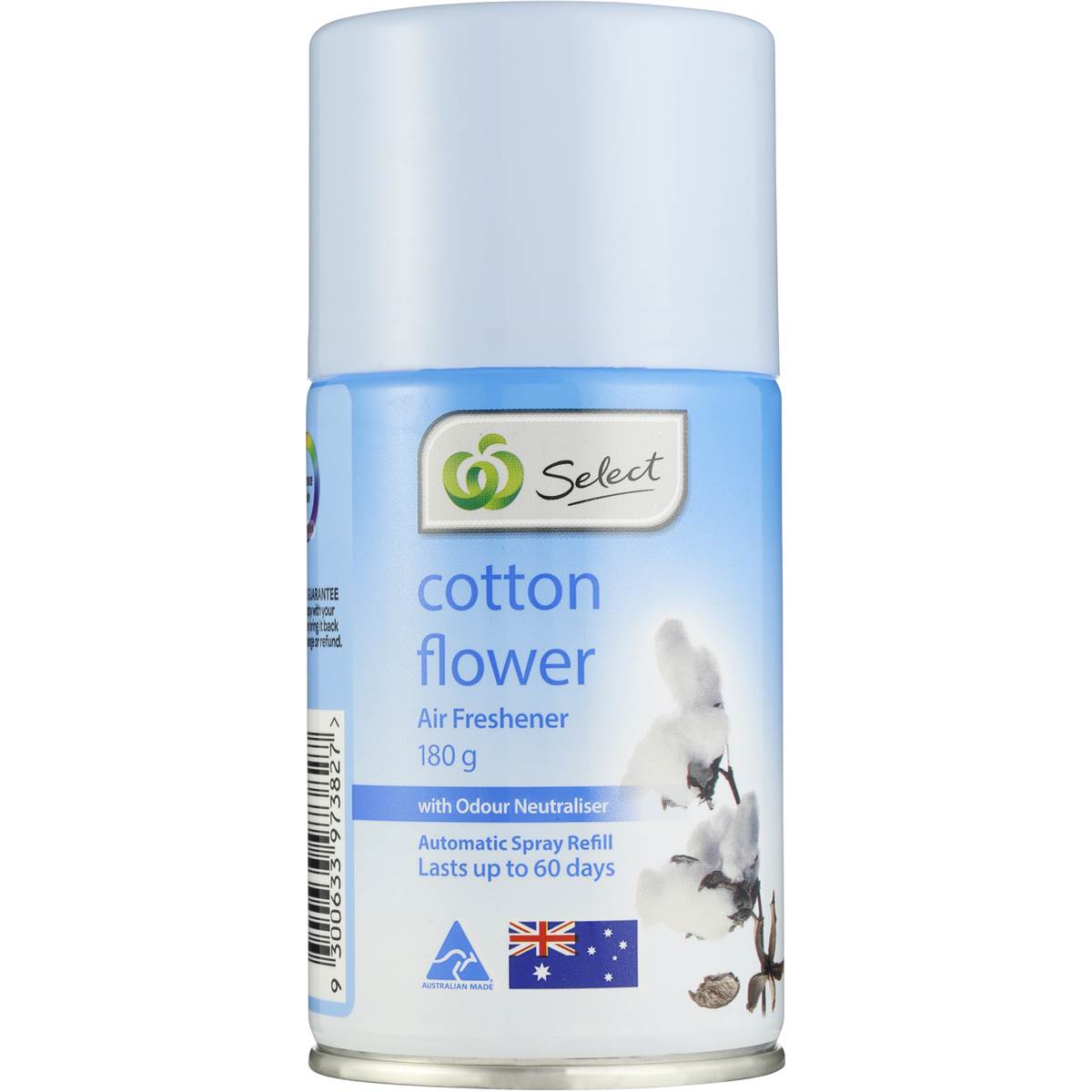 Woolworths Select Automatic Spray Air Freshener Cotton Refill 180g
