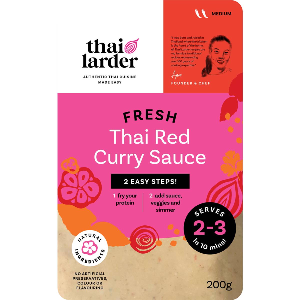 Calories in Thai Larder Red Curry Sauce calcount
